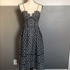 Self portrait, navy dress,size2